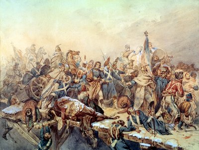 Dominique Larrey Crossing the Bérézina, November 1812 by Alexandre Solde
